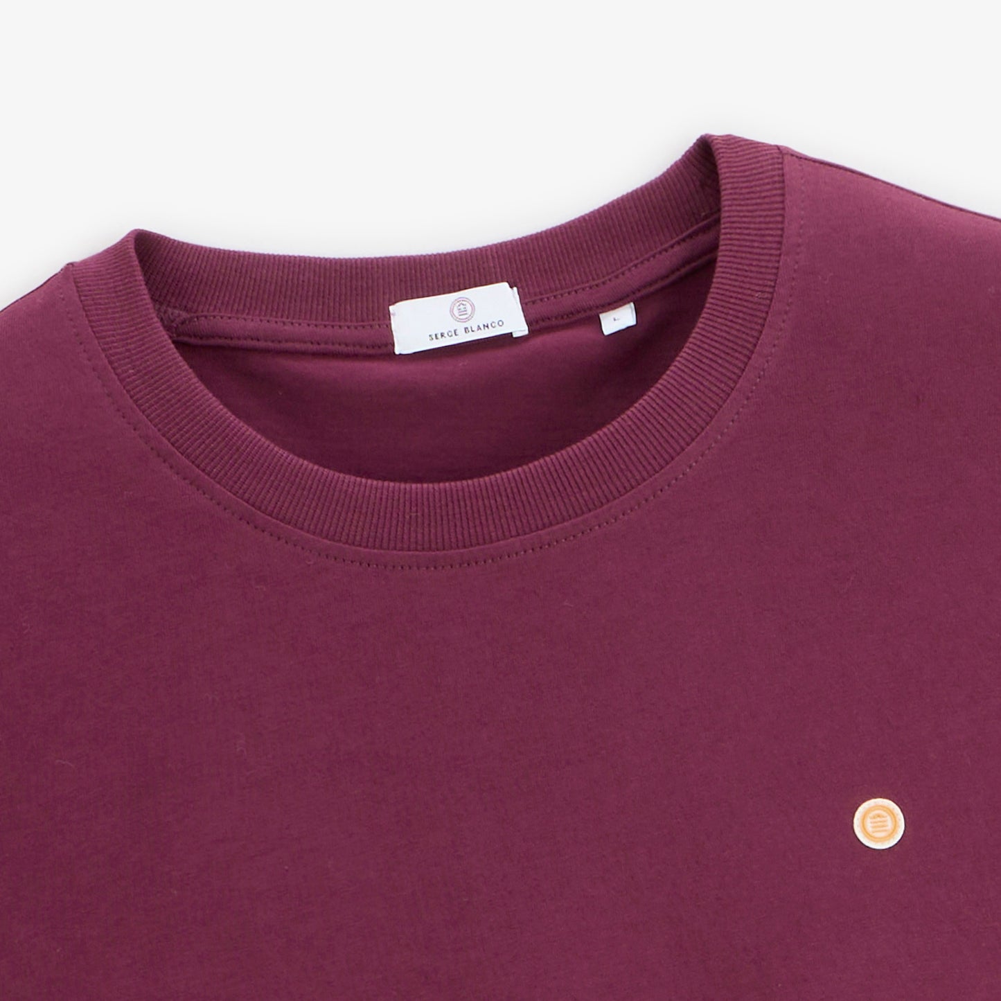 T-shirt manches courtes coton imprimé dos BLANCO SQUAD rouge vigne