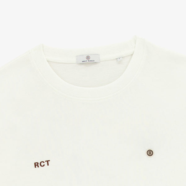 T-shirt manches courtes imprimé muguet blanc cassé Théo RCT
