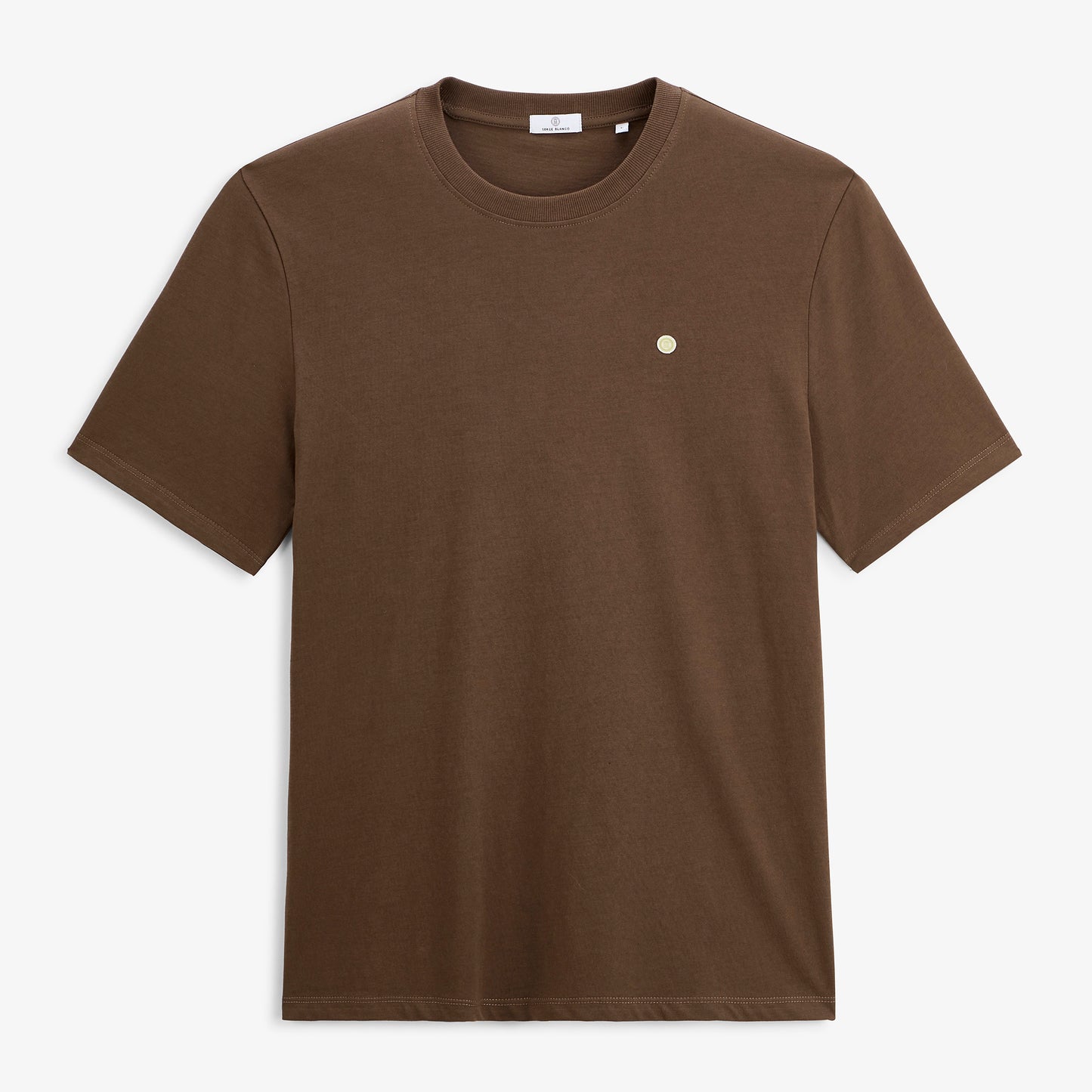 T-shirt manches courtes Théo imprimé dos SERGE BLANCO marron
