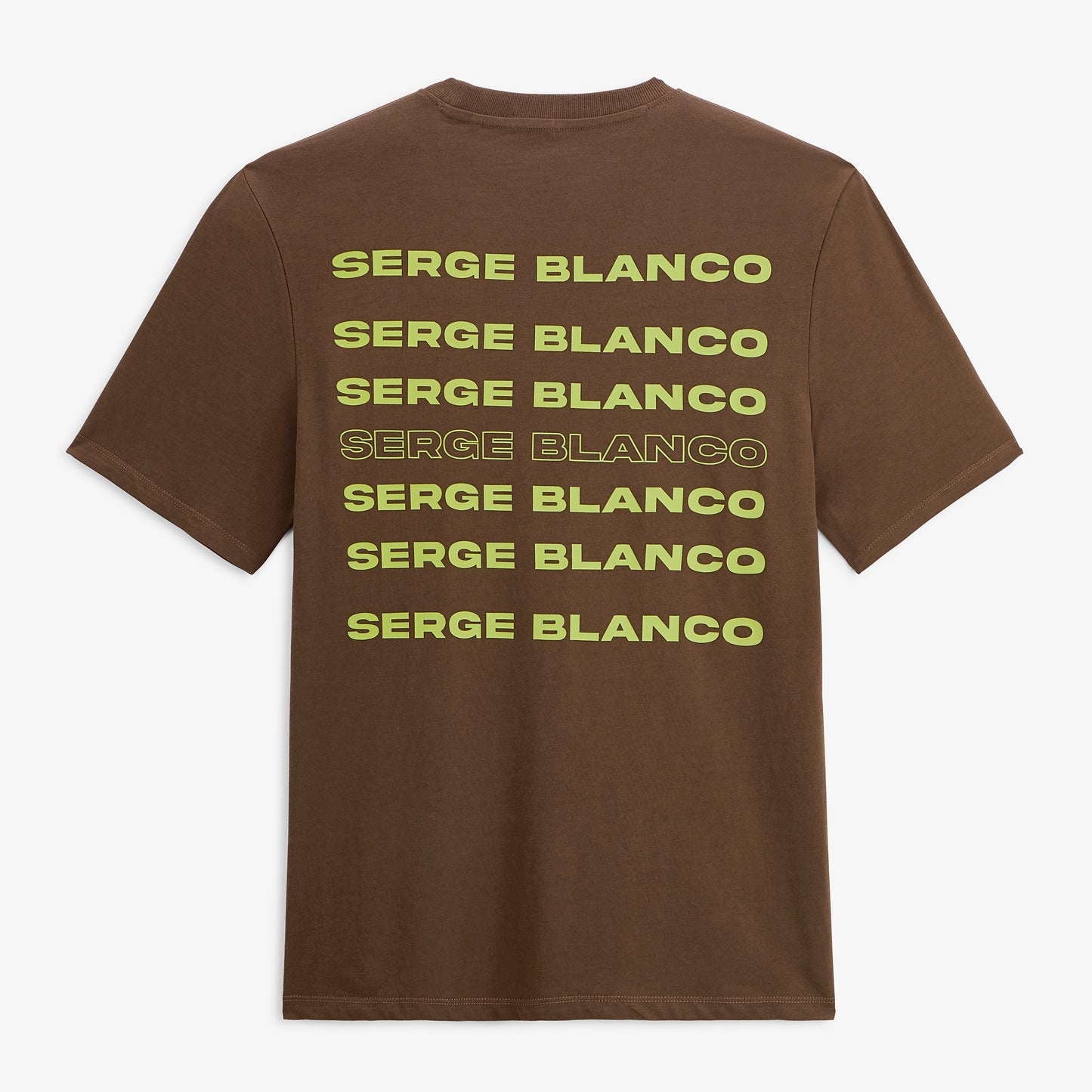 T-shirt manches courtes Théo imprimé dos SERGE BLANCO marron