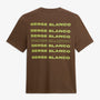 T-shirt manches courtes Théo imprimé dos SERGE BLANCO marron