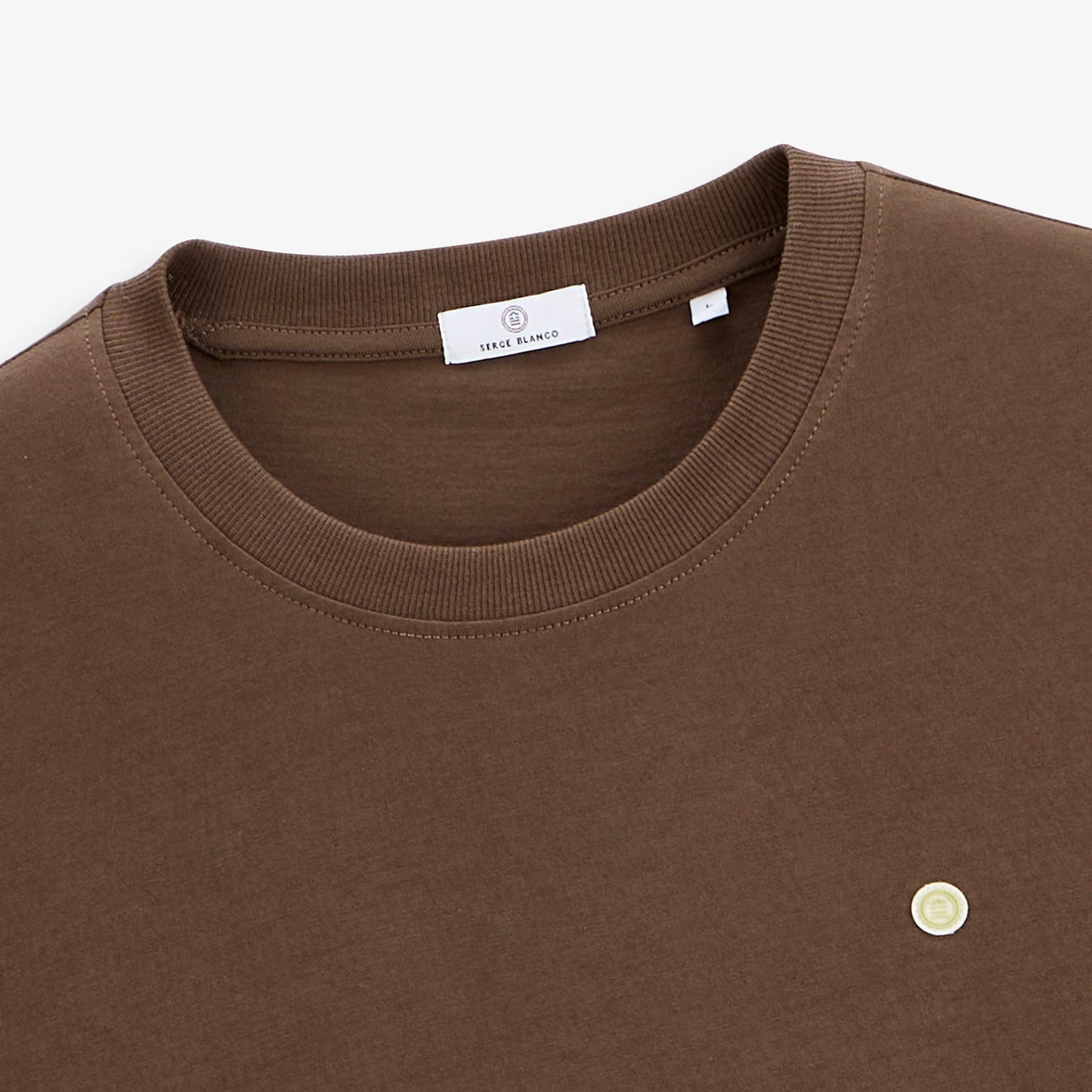 T-shirt manches courtes Théo imprimé dos SERGE BLANCO marron