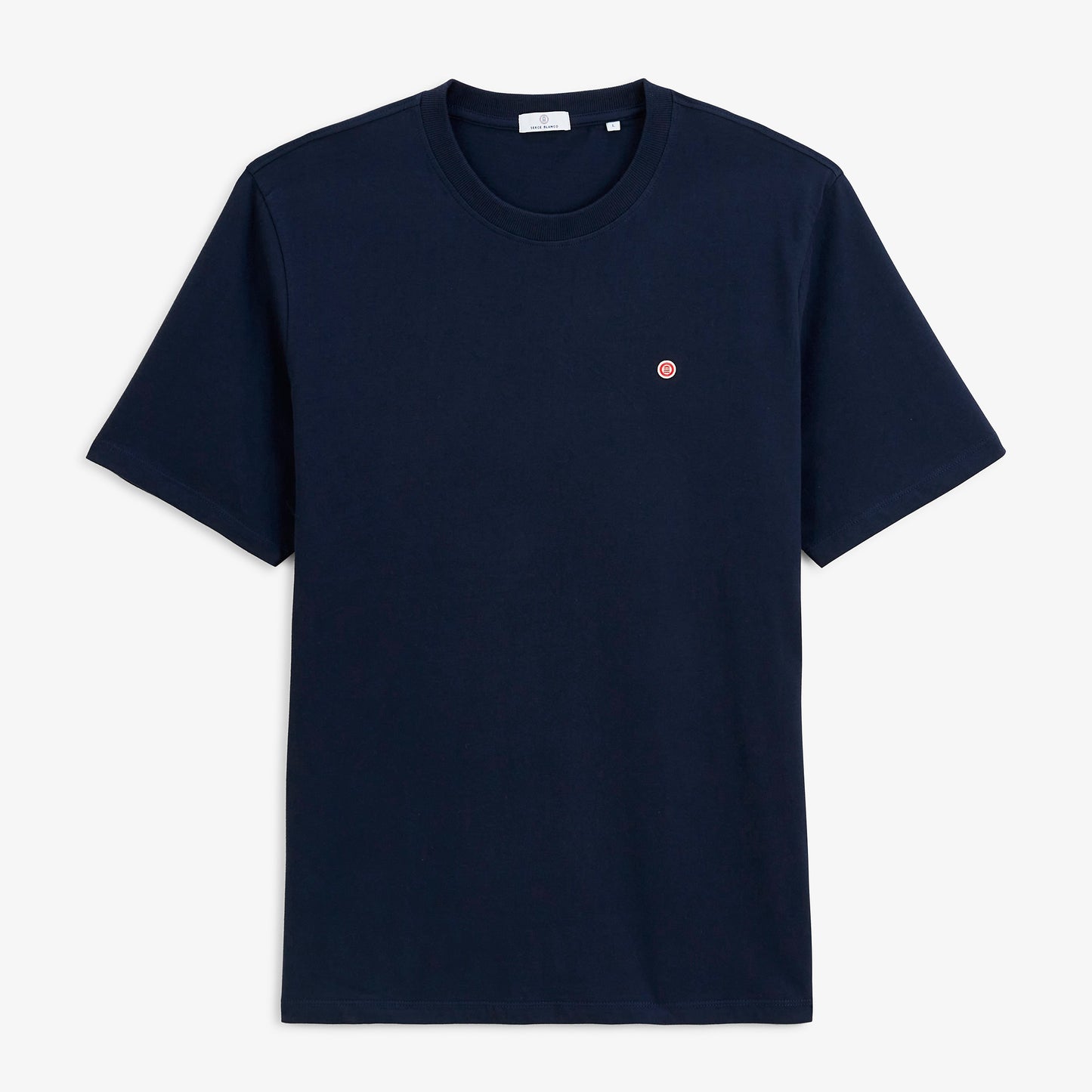 T-shirt manches courtes Théo imprimé dos SERGE BLANCO bleu marine
