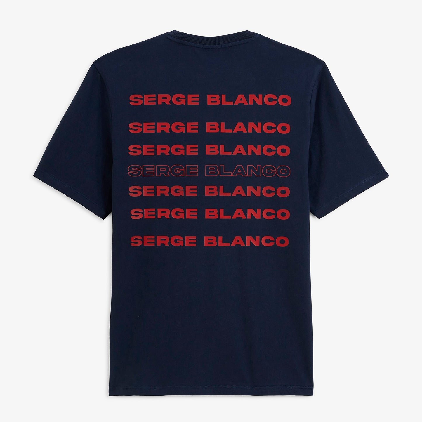 T-shirt manches courtes Théo imprimé dos SERGE BLANCO bleu marine
