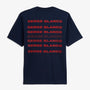 T-shirt manches courtes Théo imprimé dos SERGE BLANCO bleu marine