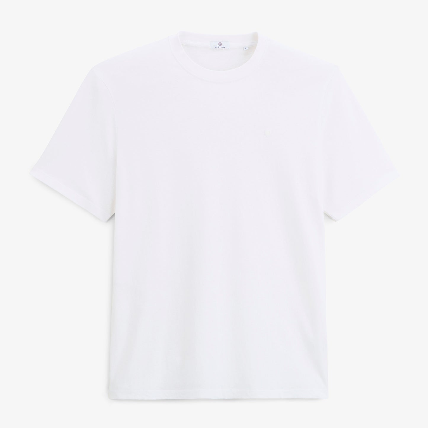 T-shirt manches courtes Théo lin mélangé blanc