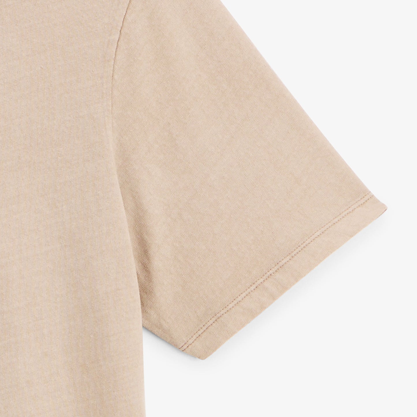 T-shirt manches courtes Théo lin mélangé beige travertin