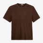 T-shirt manches courtes Théo lin mélangé marron brownie