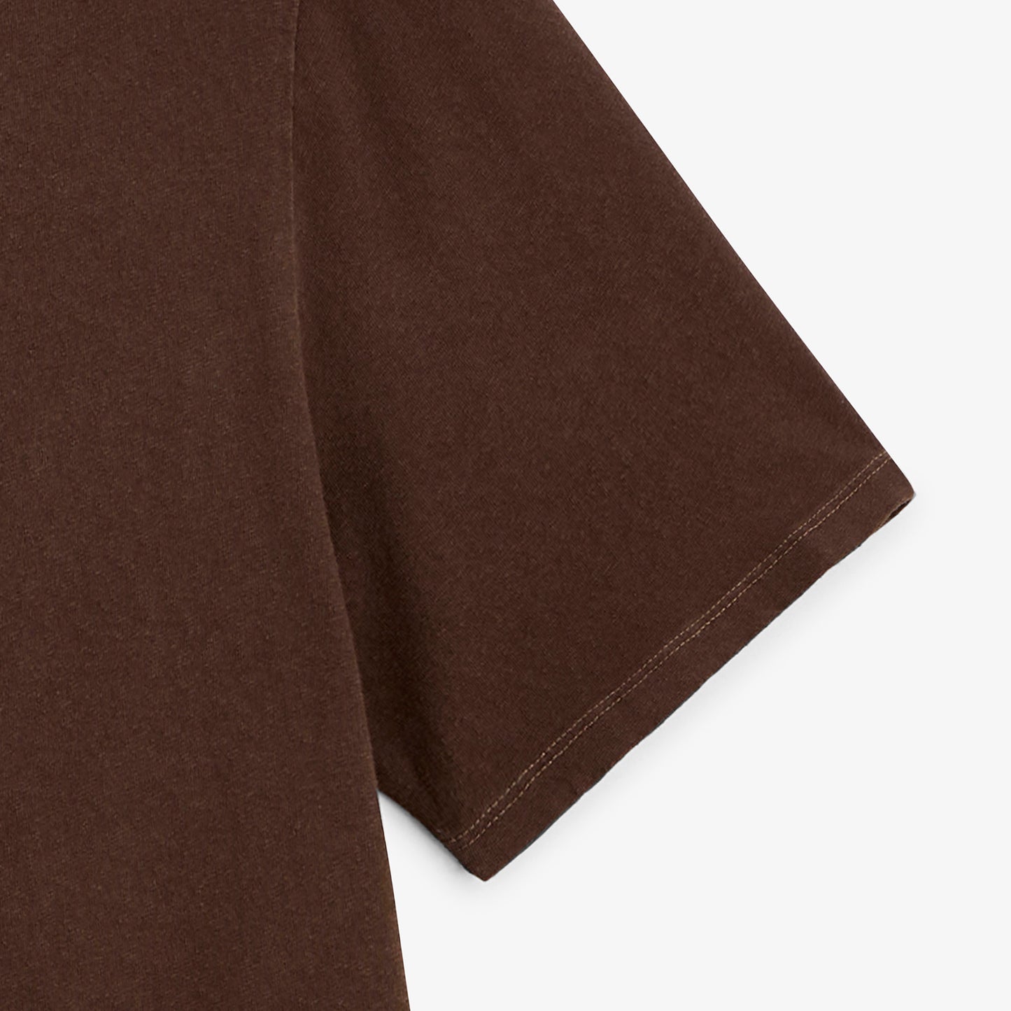 T-shirt manches courtes Théo lin mélangé marron brownie