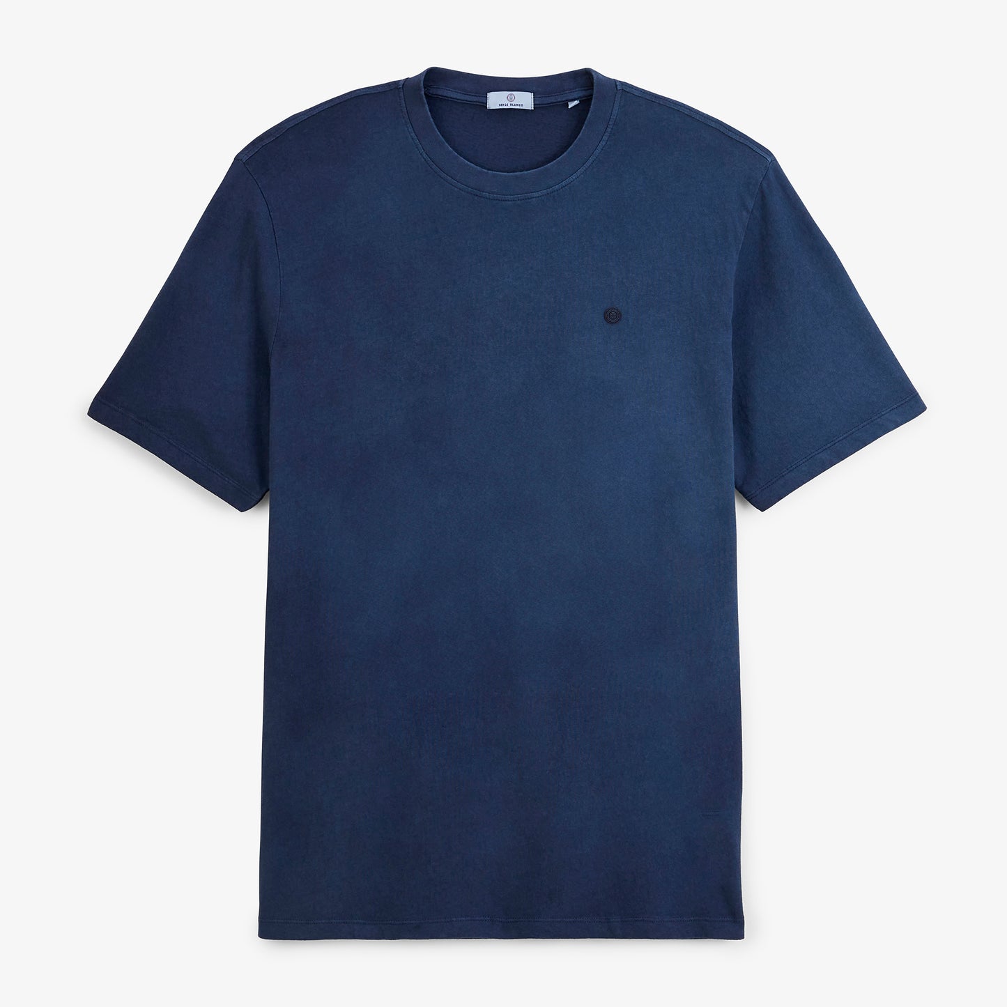 T-shirt manches courtes Théo lin mélangé bleu marine