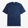T-shirt manches courtes Théo lin mélangé bleu marine