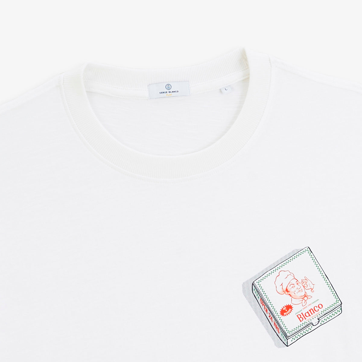 T-shirt manches courtes Théo imprimé Napoli blanc
