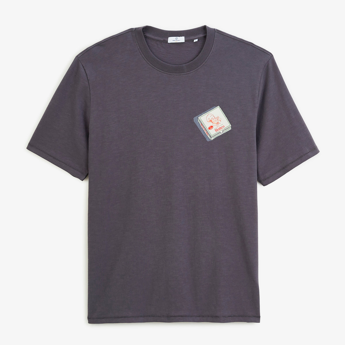 T-shirt manches courtes Théo imprimé Napoli gris asphalte