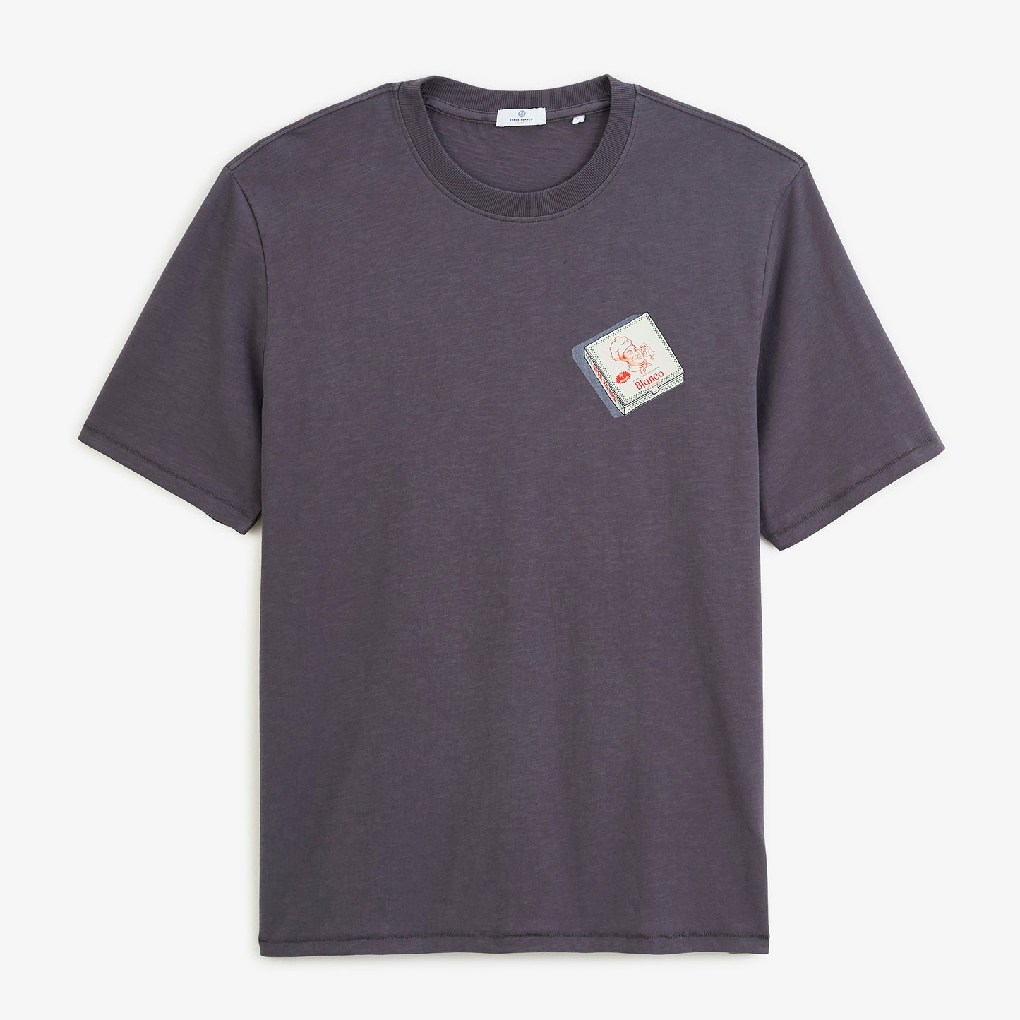 T-shirt manches courtes Théo imprimé Napoli gris asphalte