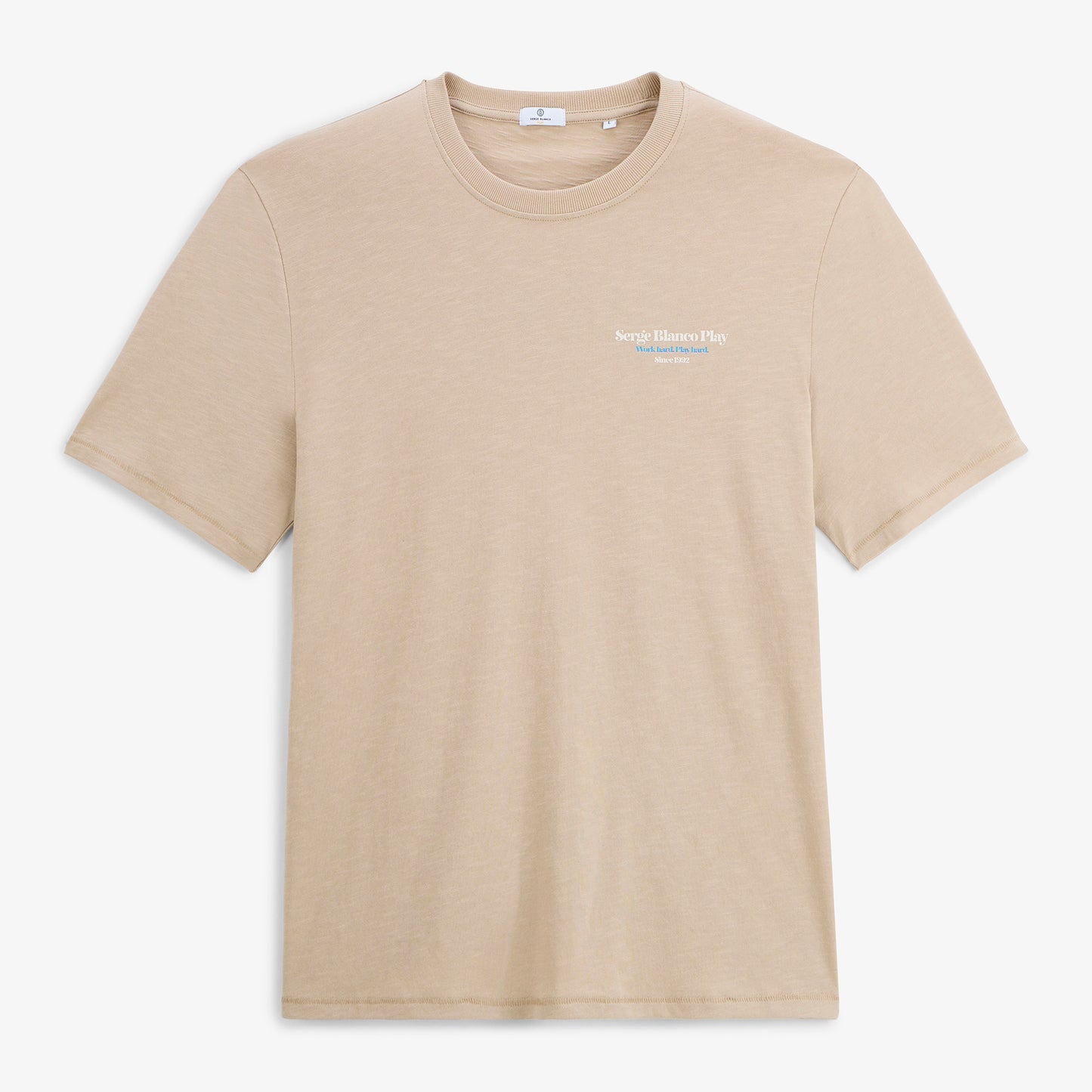 T-shirt manches courtes Théo imprimé Friends & Fun beige sable SBPLAY