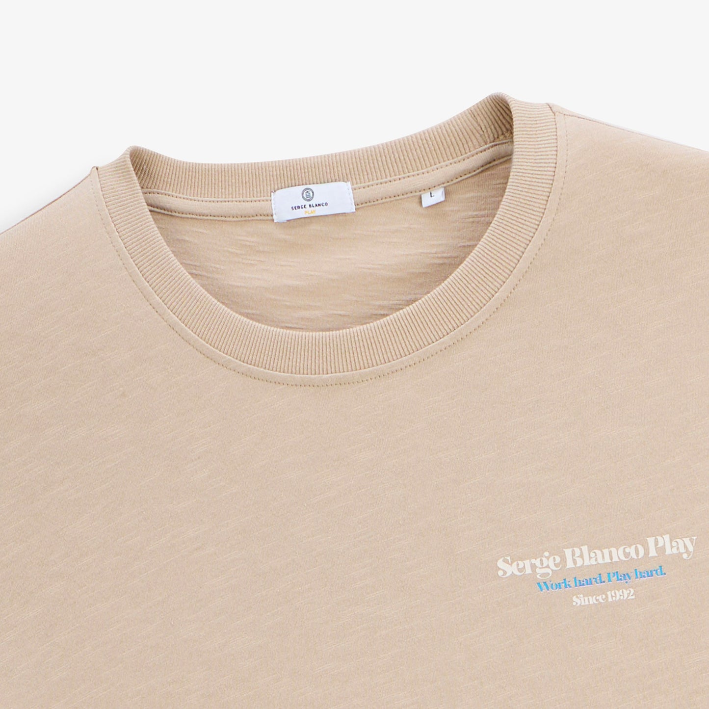 T-shirt manches courtes Théo imprimé Friends & Fun beige sable SBPLAY