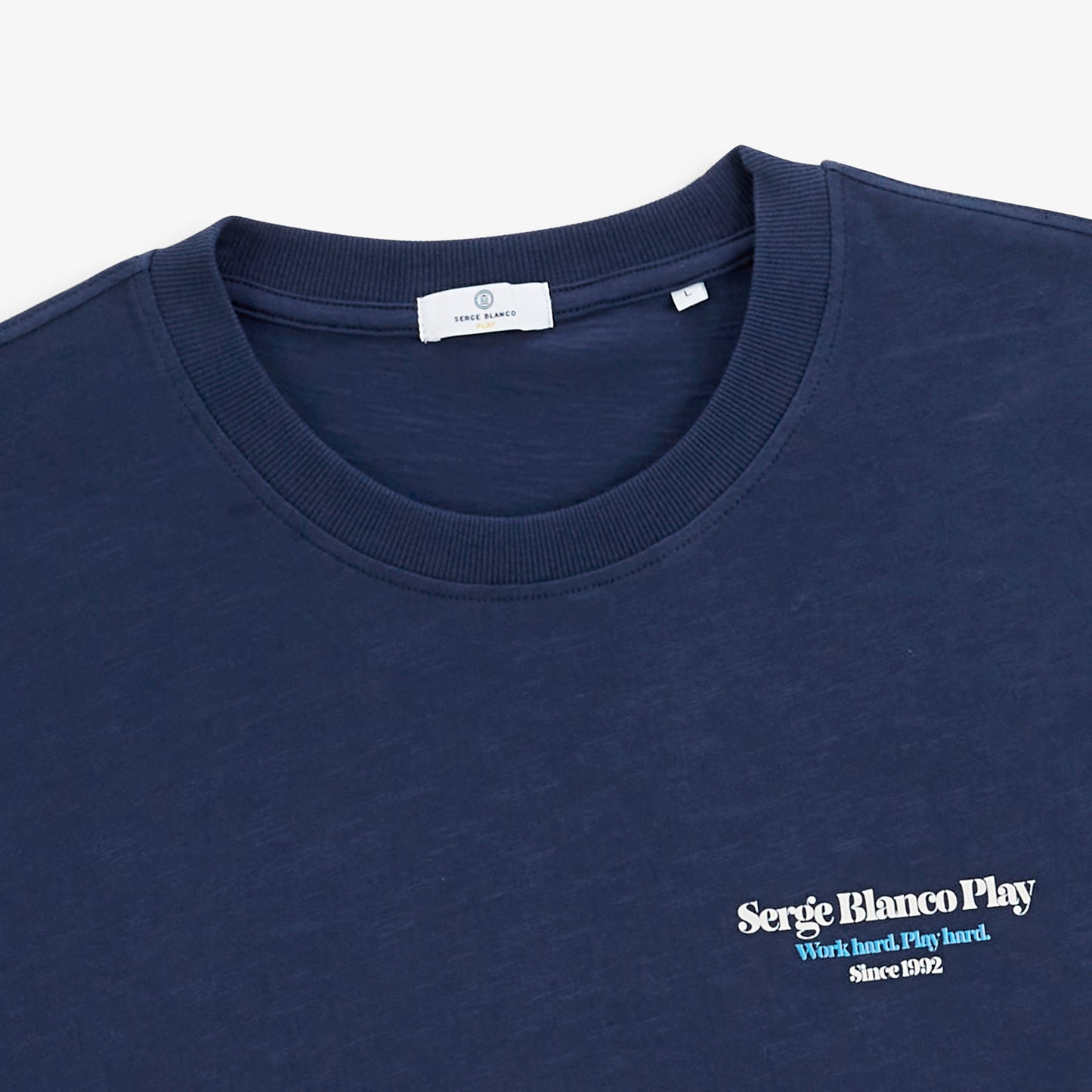 T-shirt manches courtes Théo imprimé Friends & Fun bleu marine SBPLAY