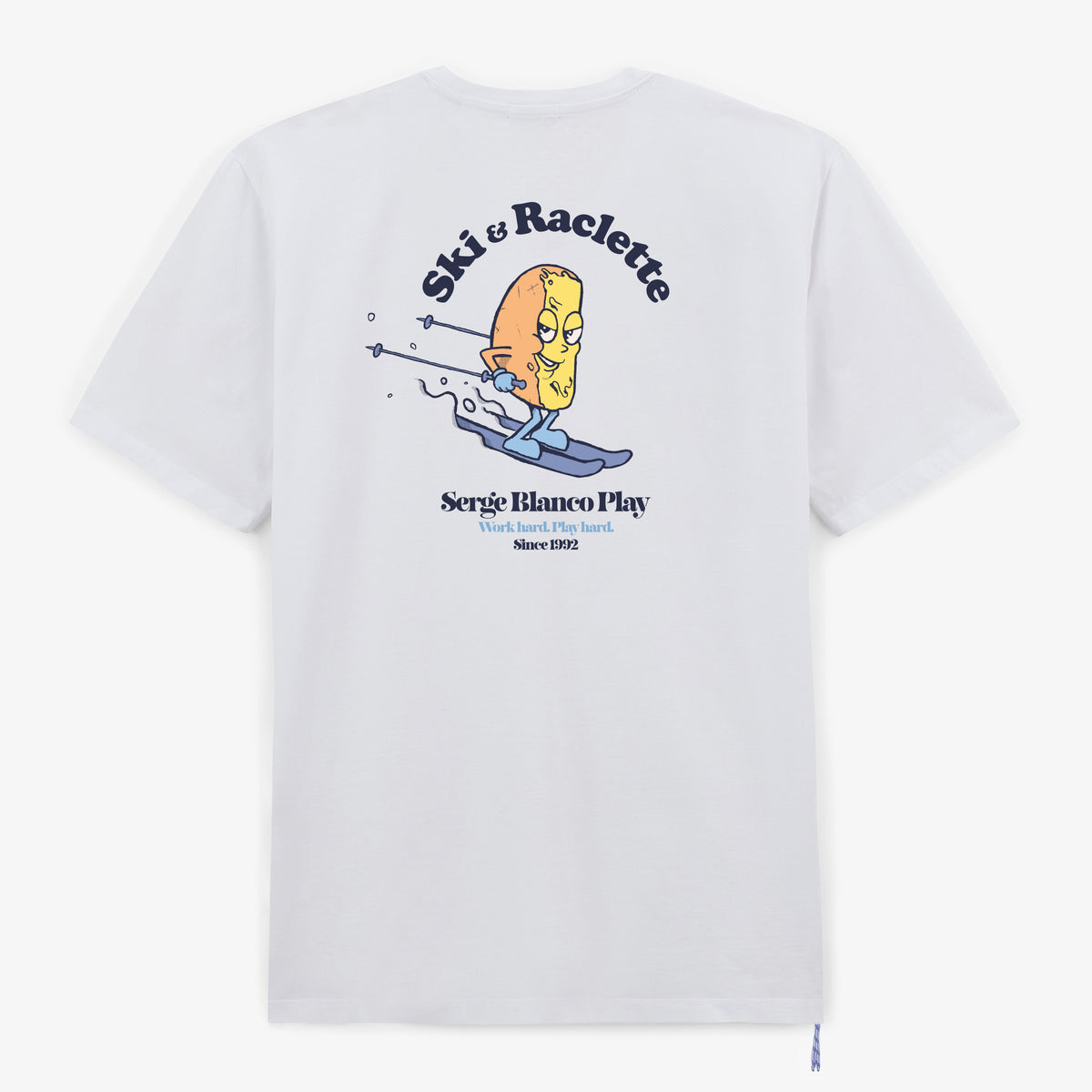 T-shirt manches courtes Théo imprimé Ski & Raclette blanc