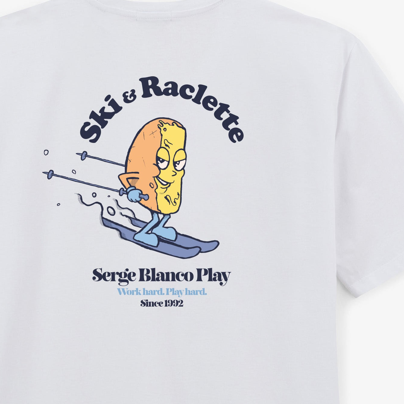 T-shirt manches courtes Théo imprimé Ski & Raclette blanc