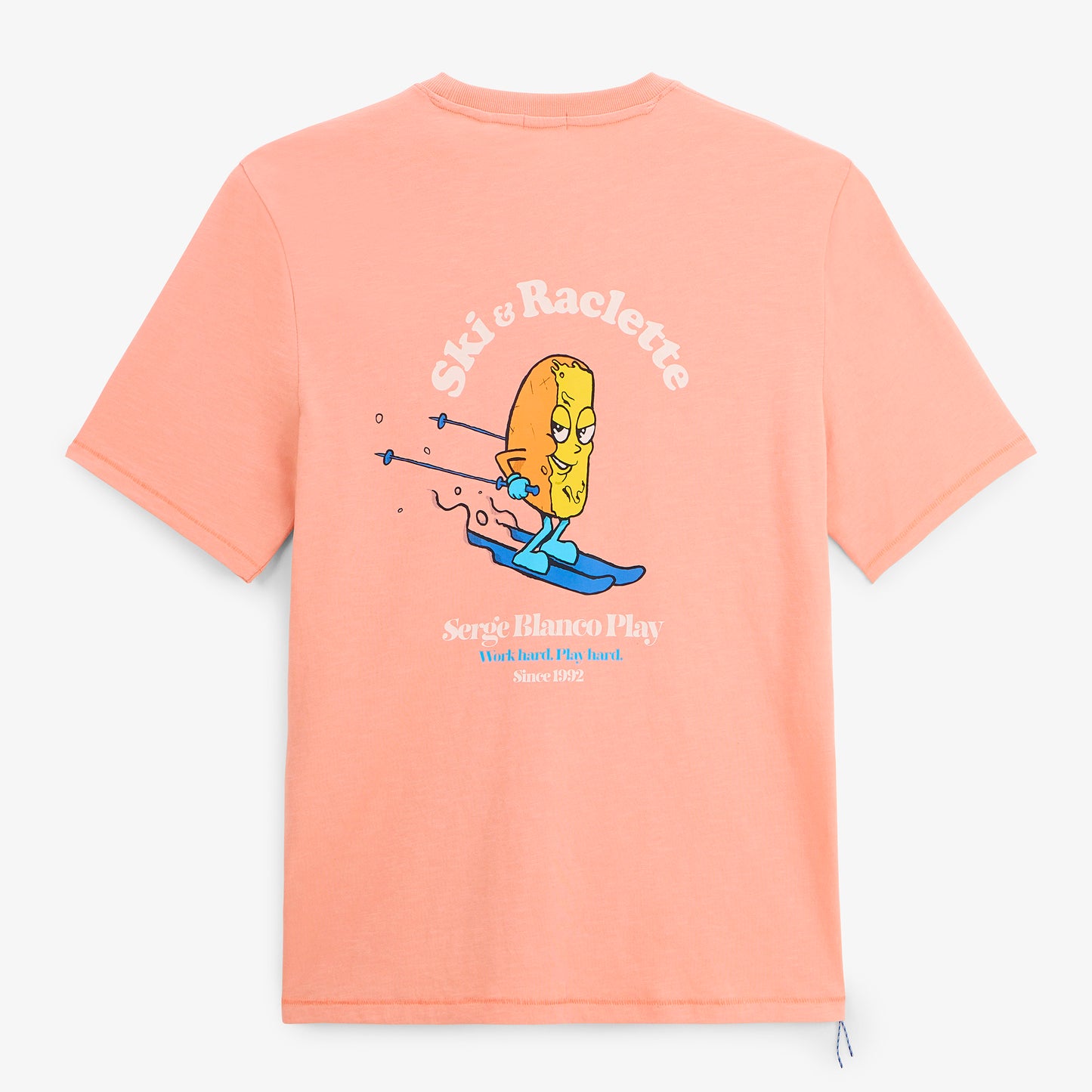 T-shirt manches courtes Théo imprimé Ski & Raclette rose pivoine