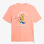 T-shirt manches courtes Théo imprimé Ski & Raclette rose pivoine