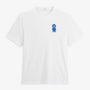 T-shirt manches courtes Théo badge bouclette blanc