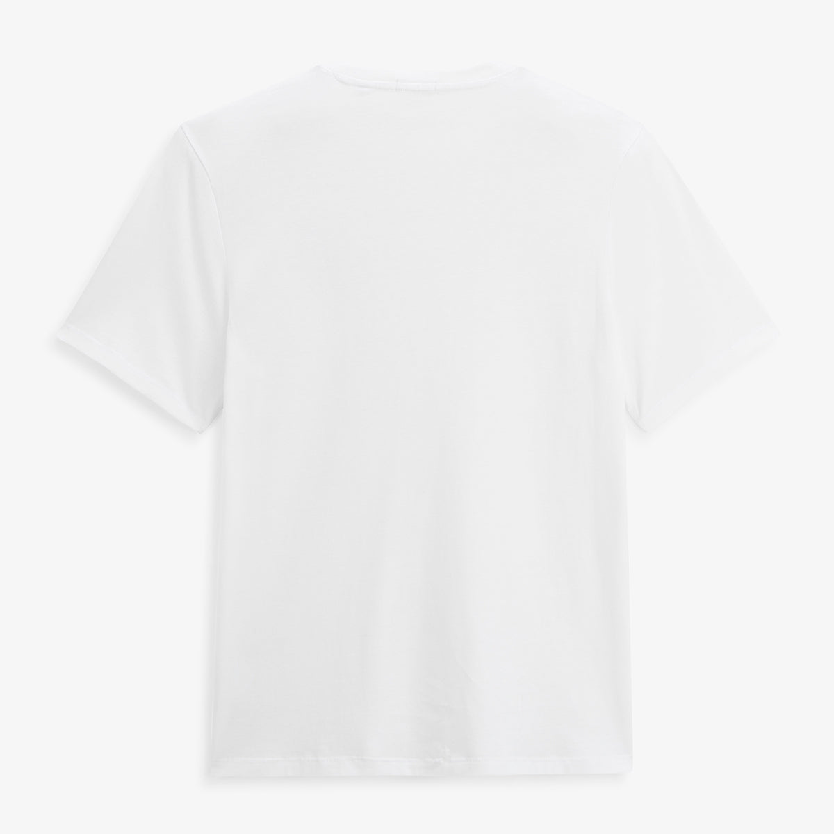 T-shirt manches courtes Théo badge bouclette blanc