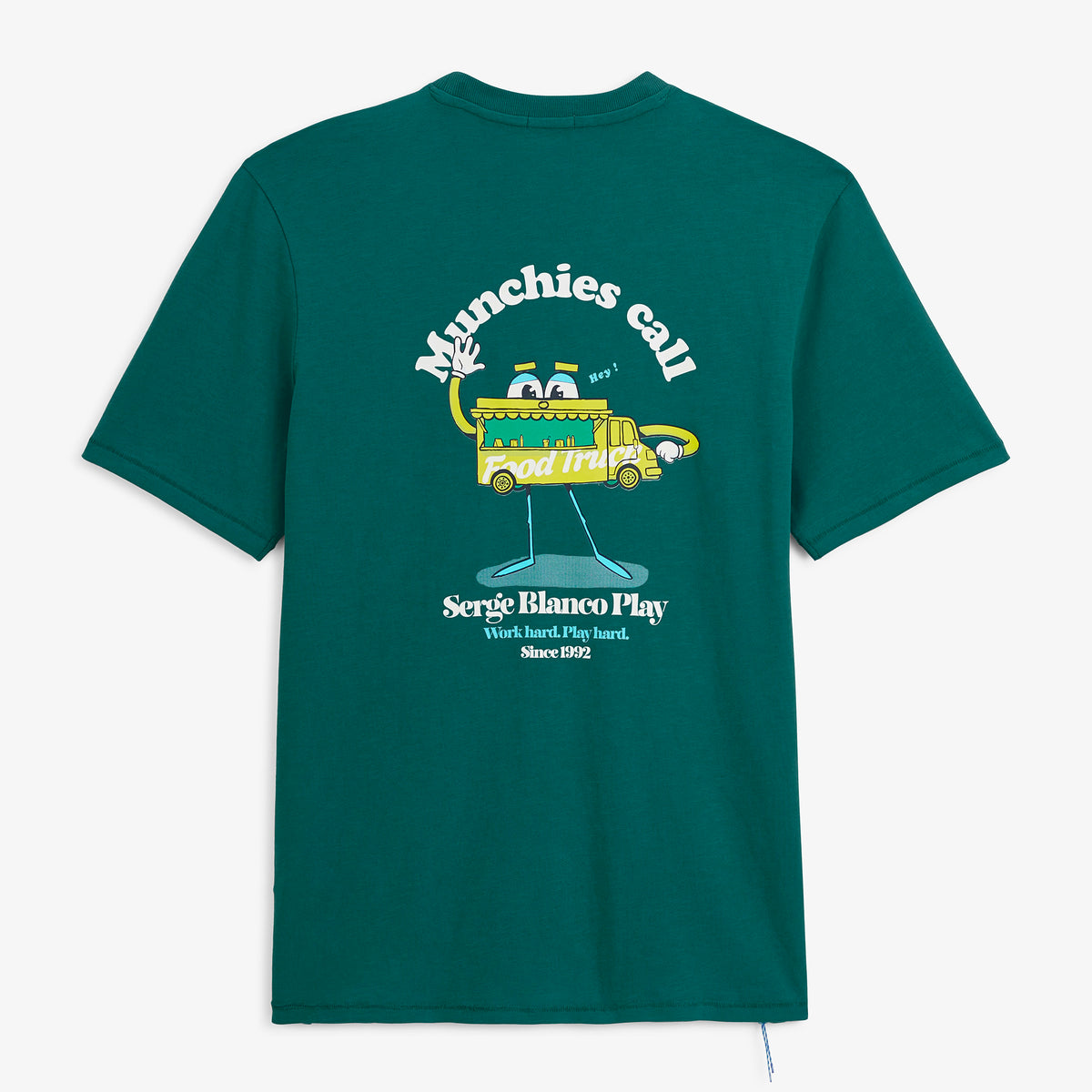T-shirt manches courtes Théo imprimé Munchies Call bleu canard