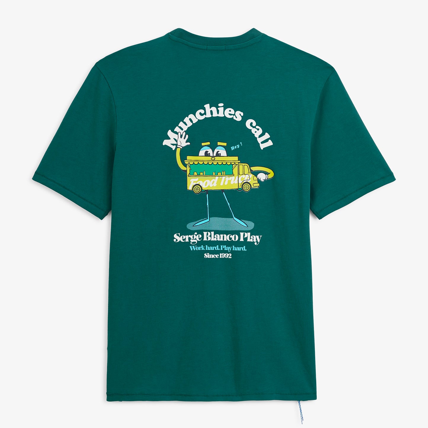 T-shirt manches courtes Théo imprimé Munchies Call bleu canard