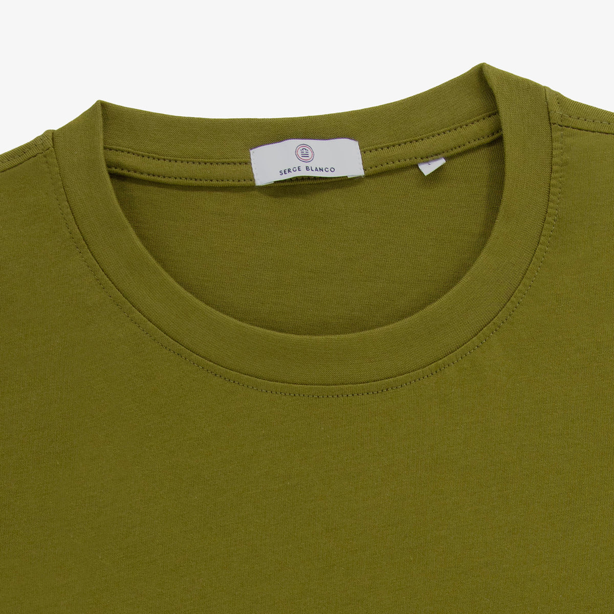Langärmliges T-Shirt aus bronzefarbener Baumwolle mit Brusttasche