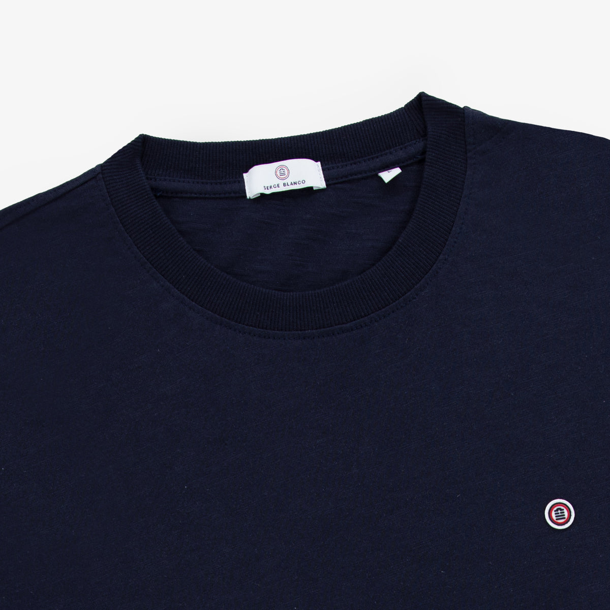 T-shirt manches longues en coton bleu marine