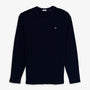 T-shirt manches longues Telo en coton gaufré bleu marine