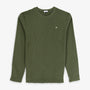 T-shirt manches longues Telo en coton gaufré kaki