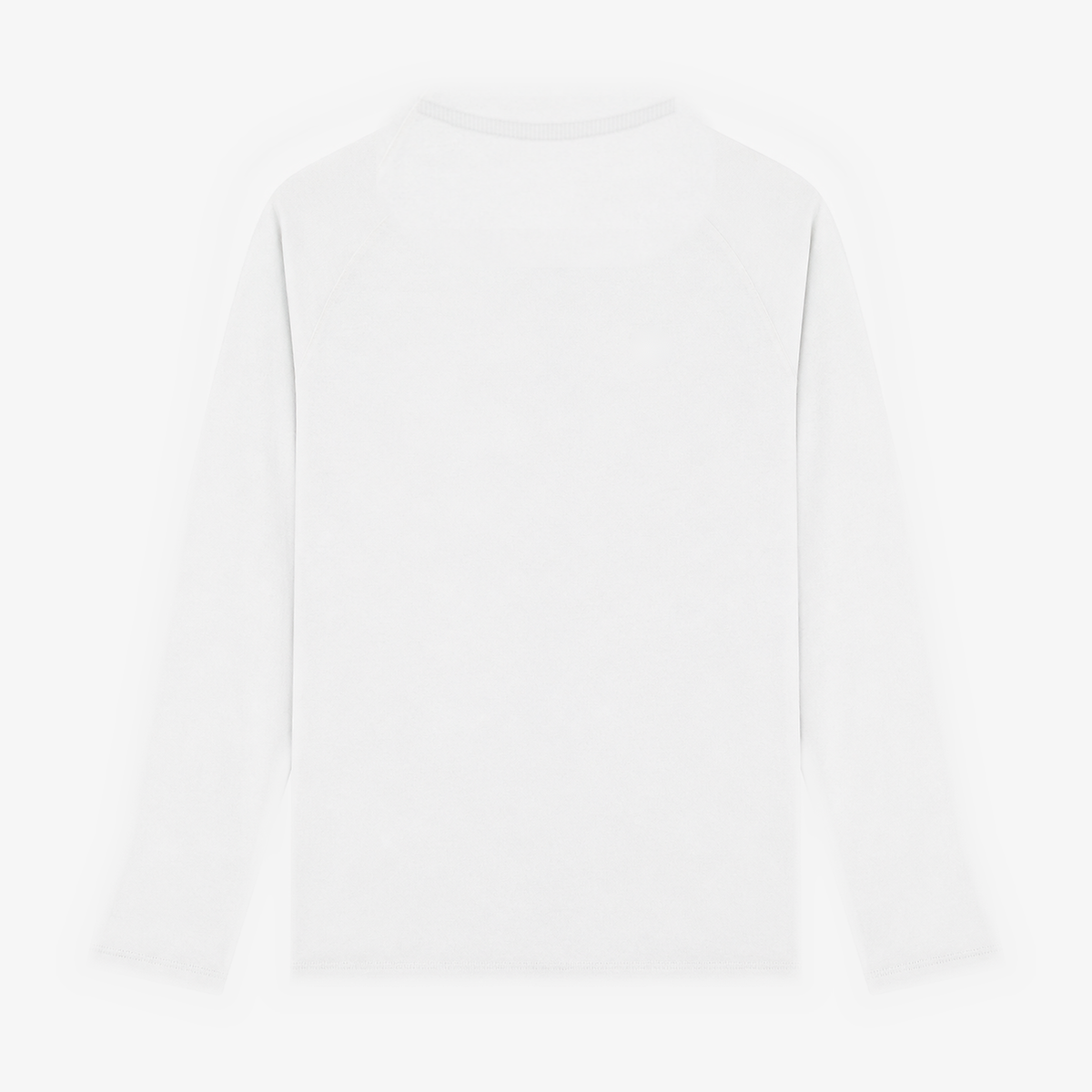 T-shirt manches longues col rond coton blanc