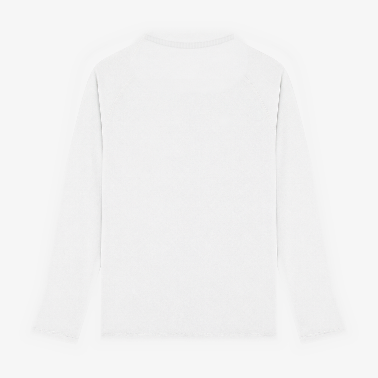 T-shirt manches longues col rond coton blanc