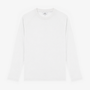 T-shirt manches longues col rond coton blanc