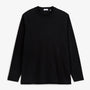 T-shirt manches longues col rond coton noir