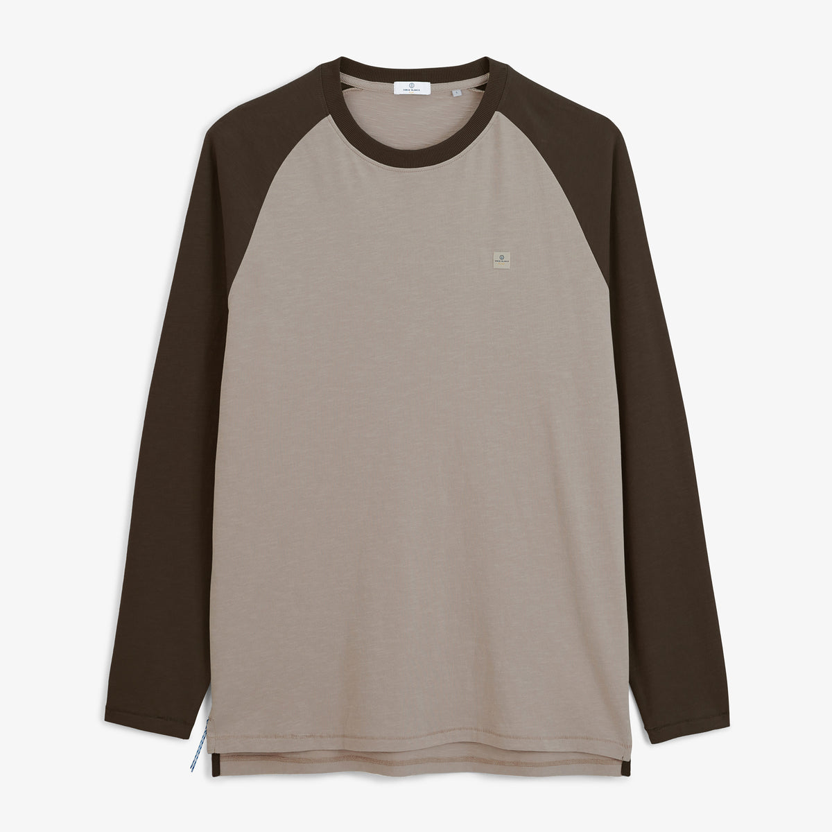 Maglietta a maniche lunghe in cotone con maniche raglan marrone dello Stade Toulousain