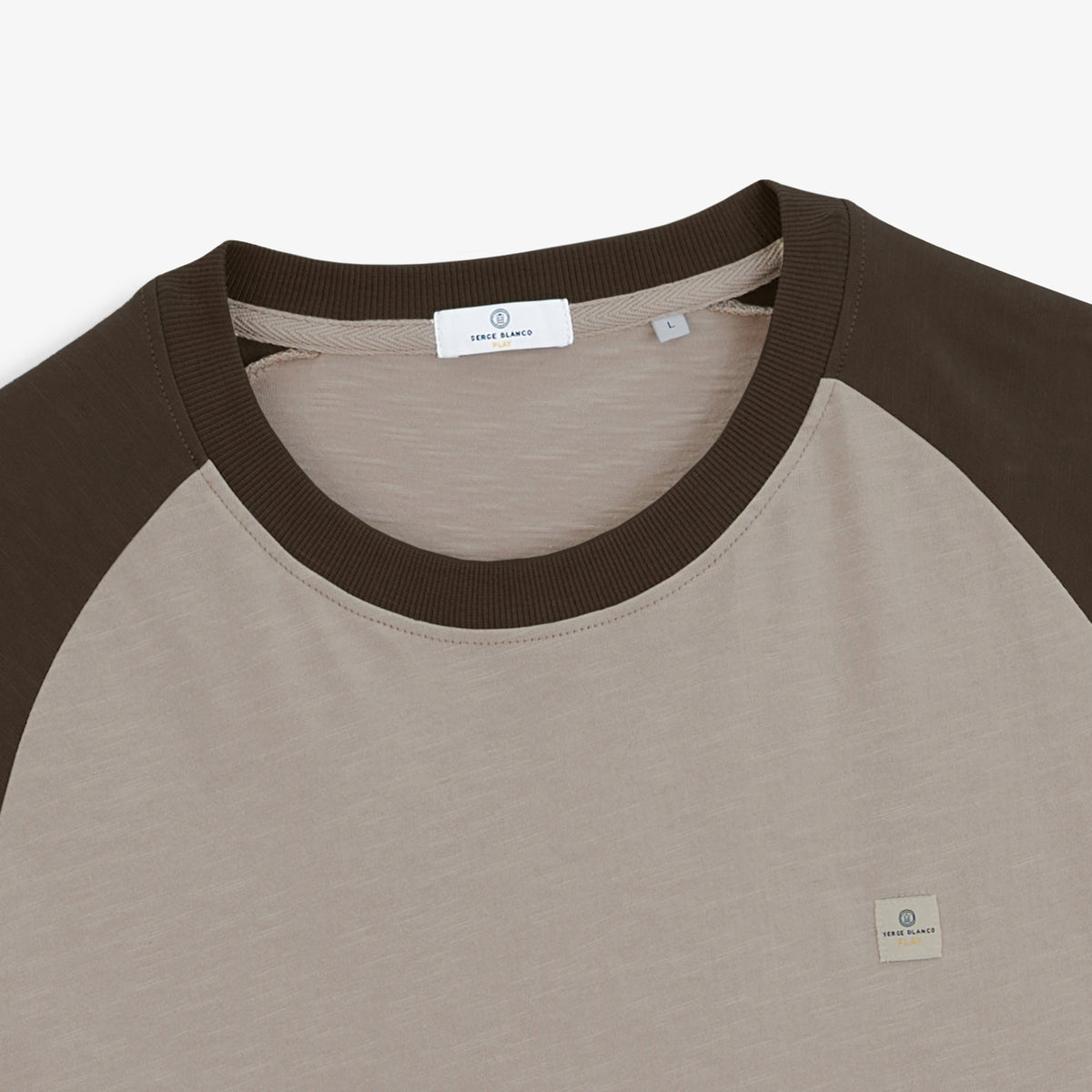 Maglietta a maniche lunghe in cotone con maniche raglan marrone dello Stade Toulousain