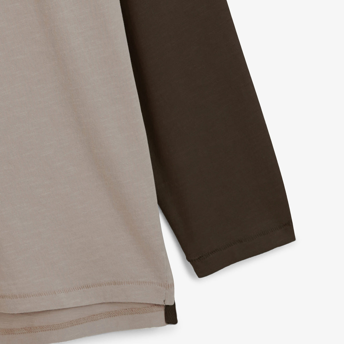 Maglietta a maniche lunghe in cotone con maniche raglan marrone dello Stade Toulousain