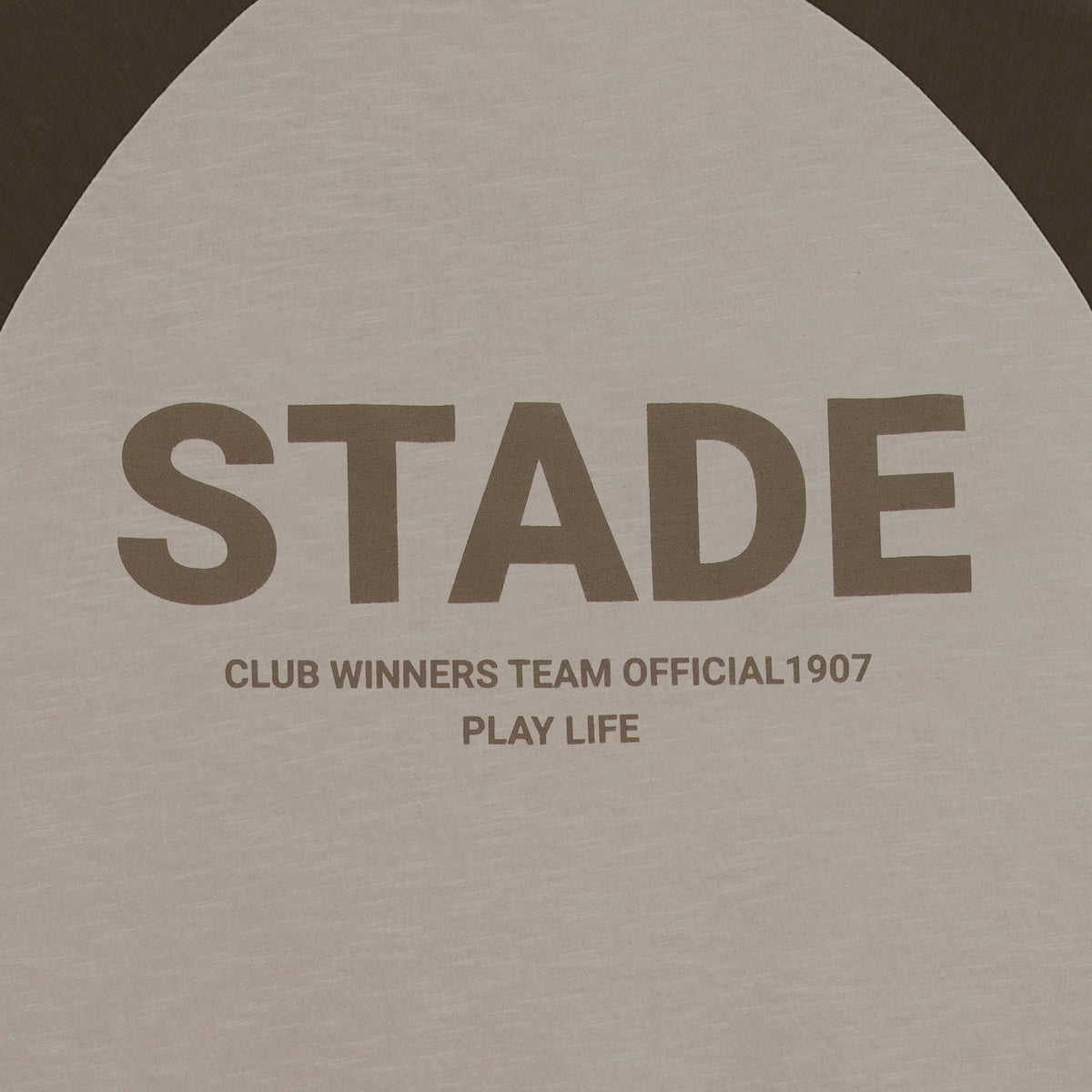 Maglietta a maniche lunghe in cotone con maniche raglan marrone dello Stade Toulousain