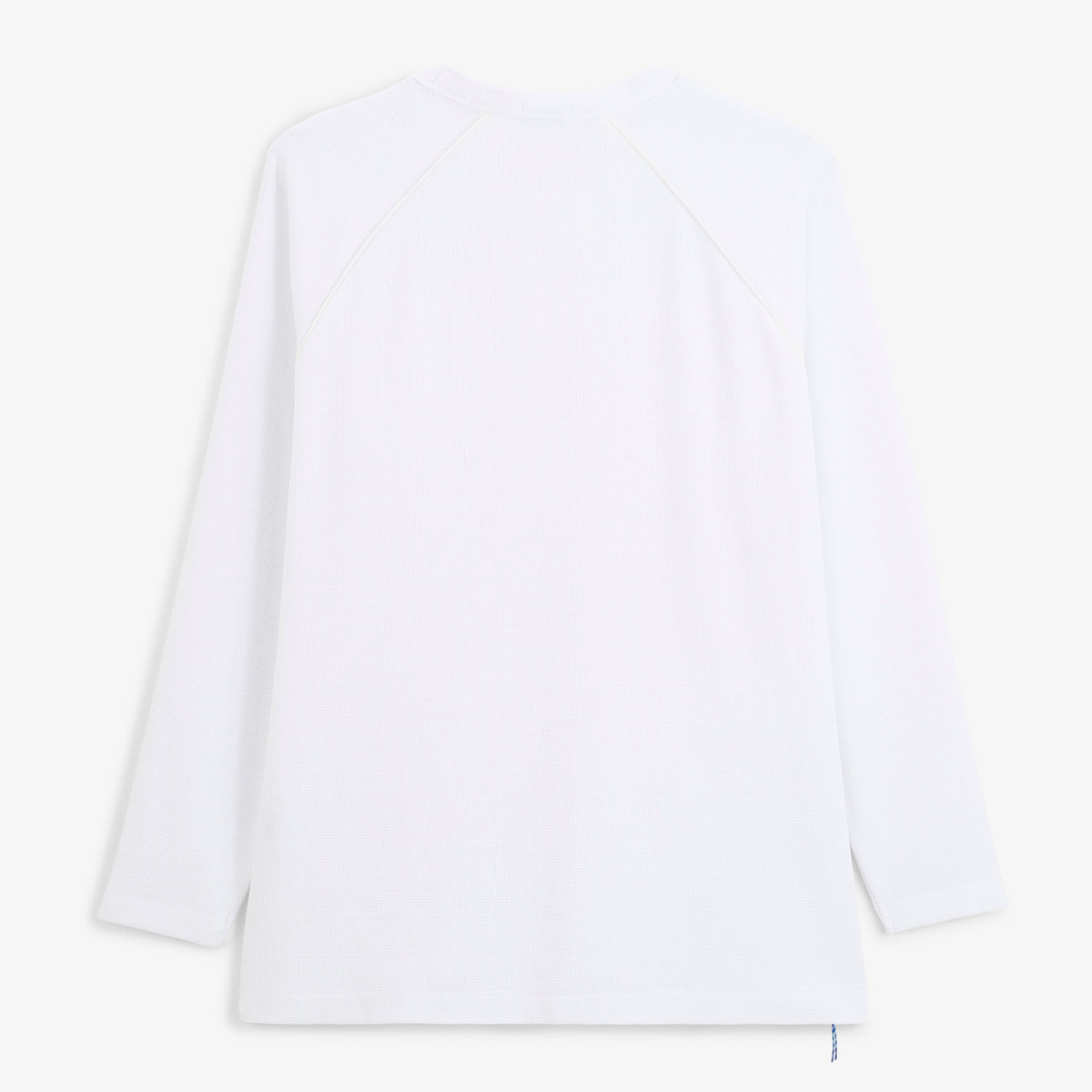 T-shirt manches longues coton gaufré col rond blanc SBPLAY