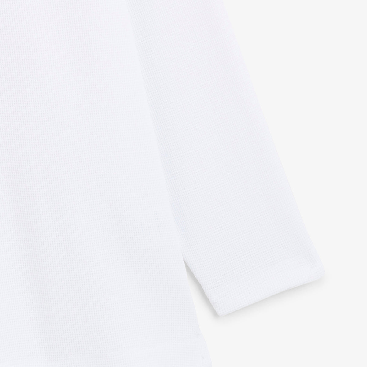 T-shirt manches longues coton gaufré col rond blanc SBPLAY
