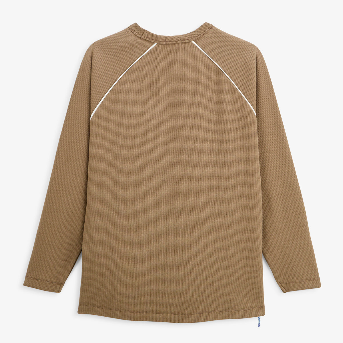 T-shirt manches longues col rond coton gaufré marron cachemire SBPLAY