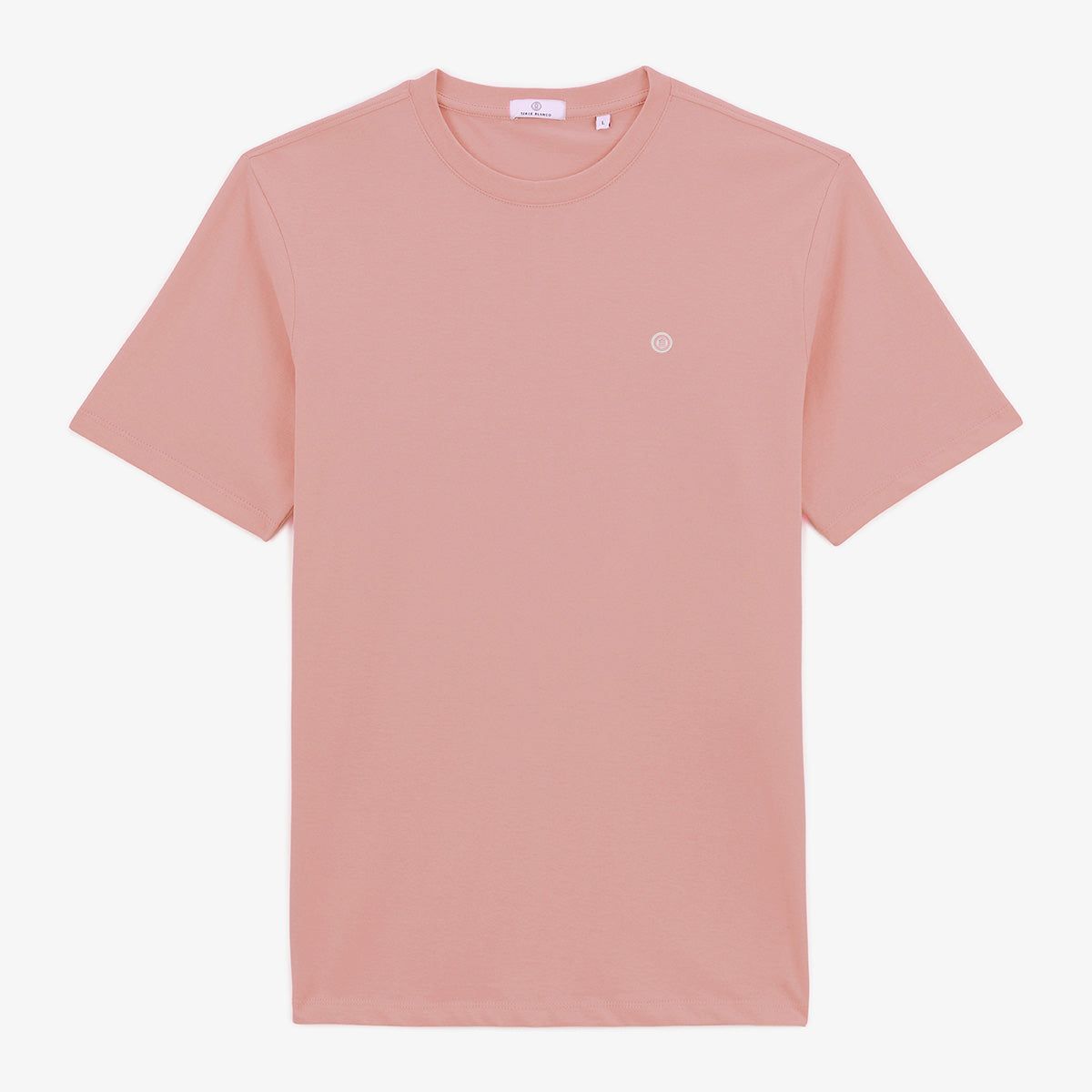 Tshirt col rond Theo en coton rose HOMME SERGE BLANCO