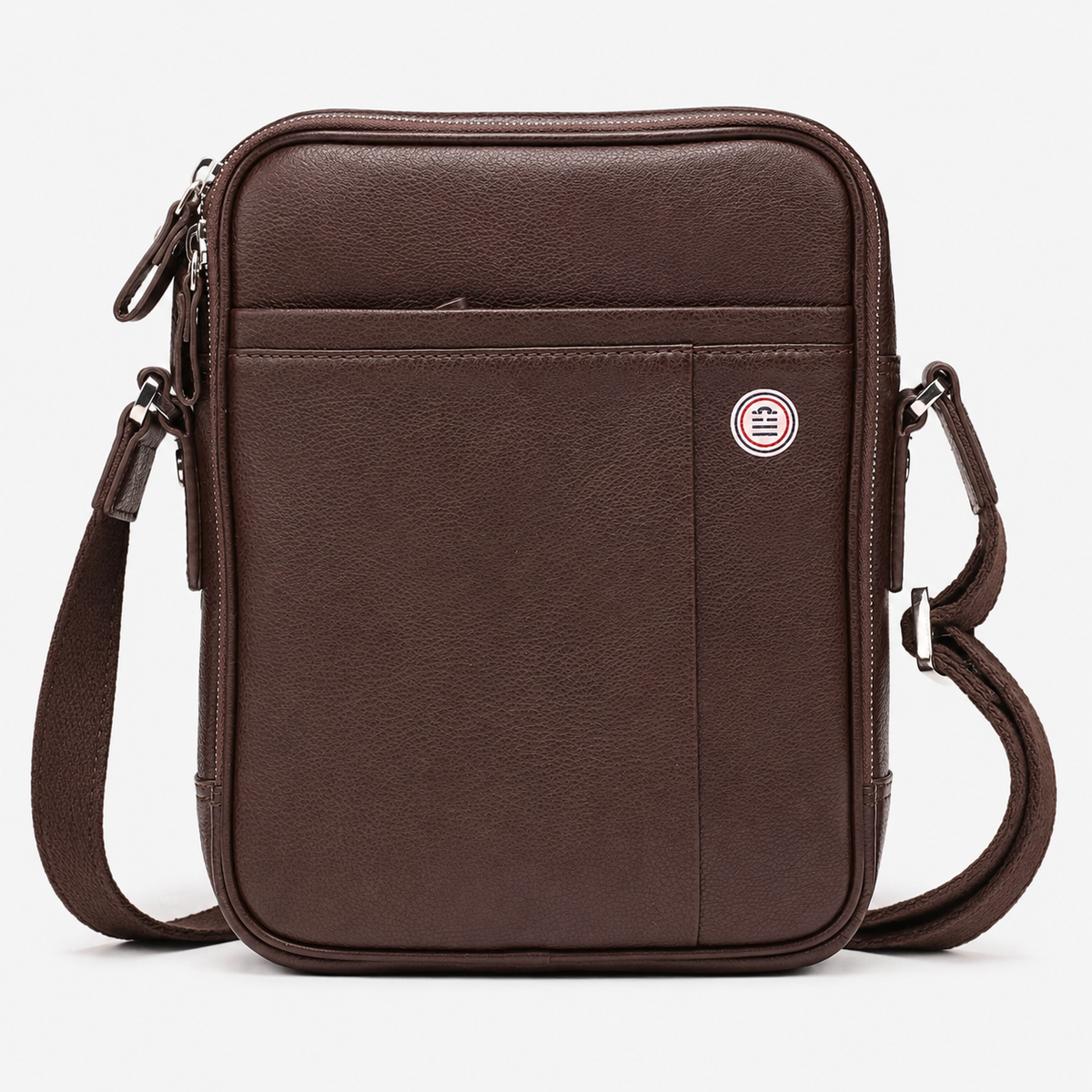 Cartera de piel marrón chocolate Vancouver