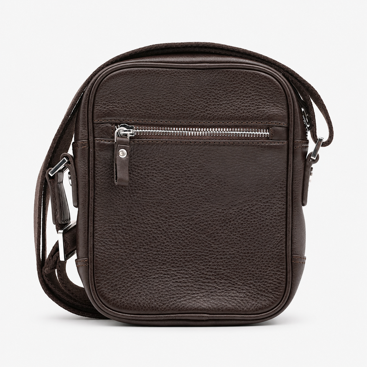 Bolso bandolera de piel marrón chocolate Vancouver