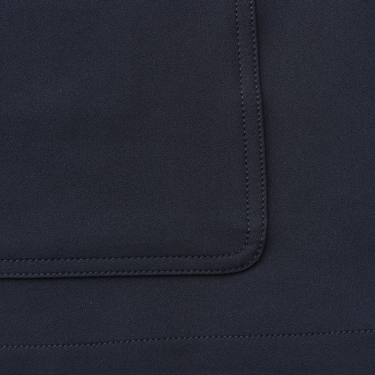 Waël dark blue worker jacket in blanco serge