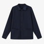 Veste Worker bleu foncé Waël serge blanco