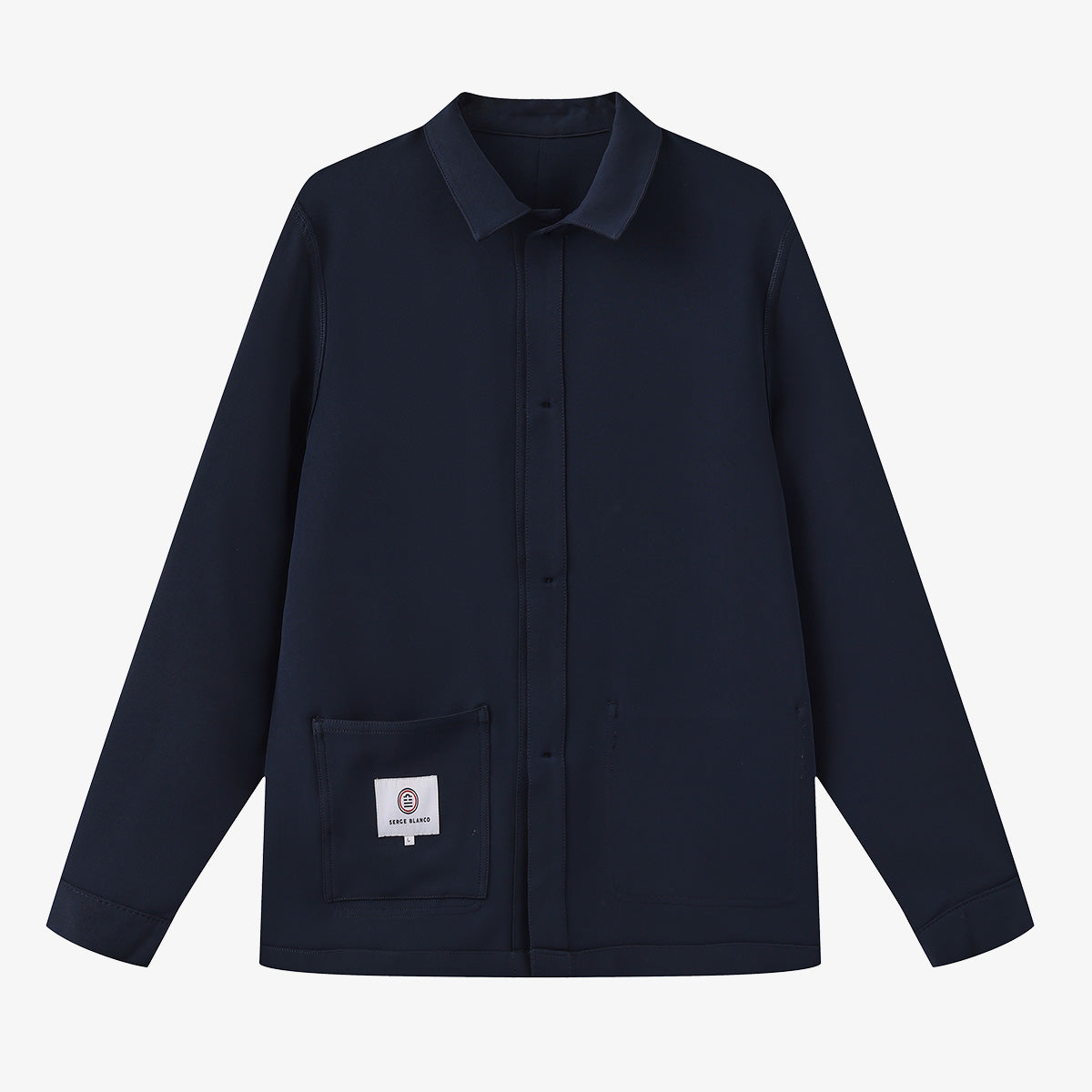 Veste Worker bleu foncé Waël serge blanco